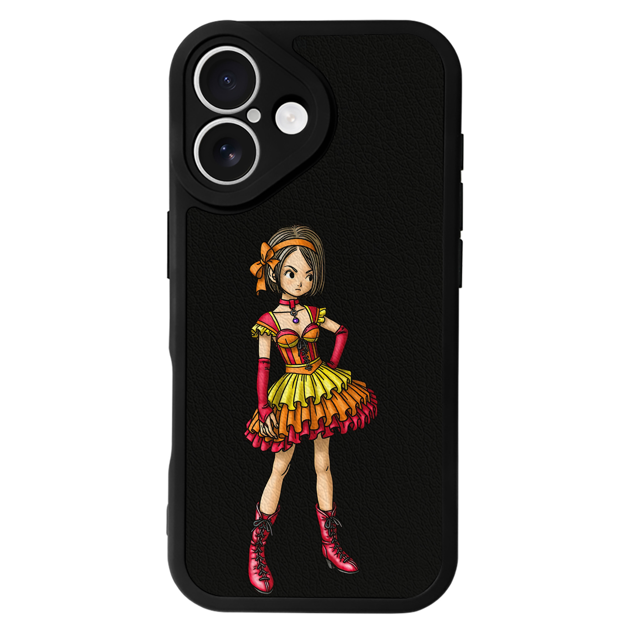 （画像用） ドラゴンクエスト Doragon Kuesuto Dragon Quest 【iPhone 16シリーズ対応】シリコンスマホケース（レザー調） 材質：シリコン